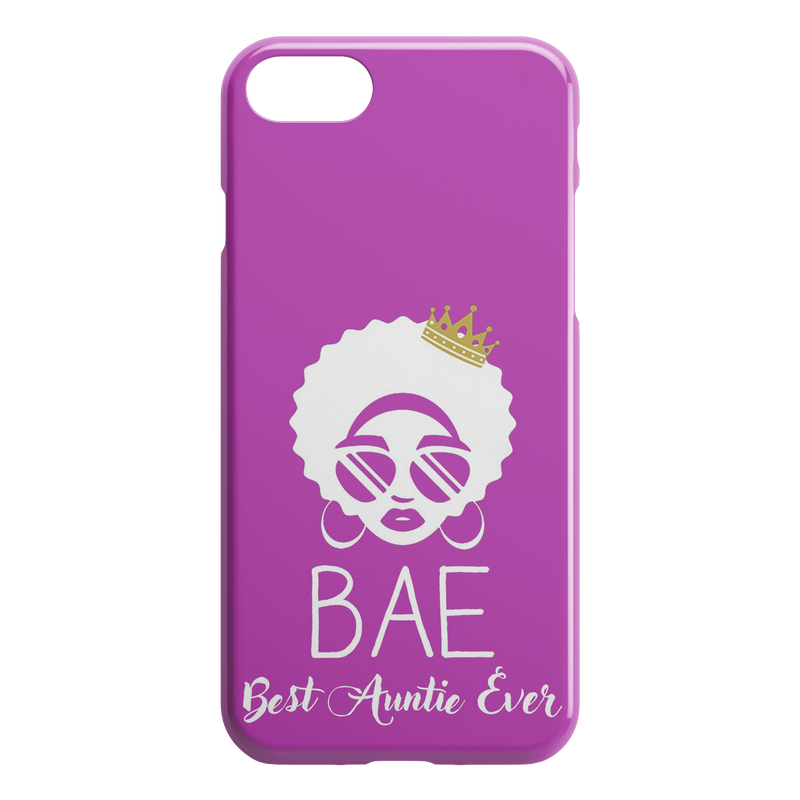 African American Black Girl Africa Melanin BAE - Best Auntie Ever iPhone Case