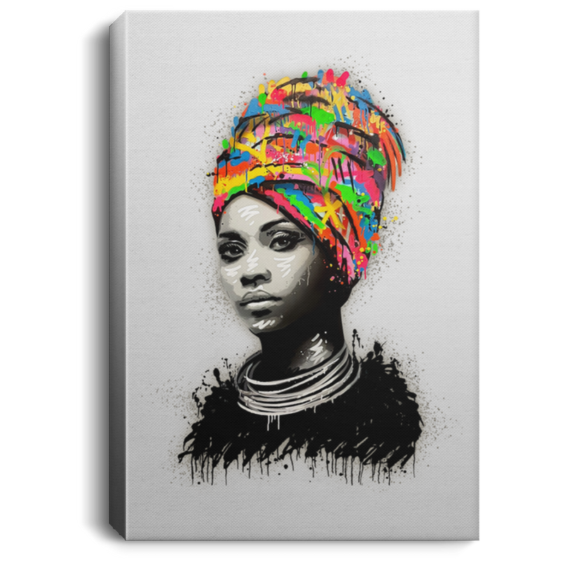 African American Canvas - Black Women Colorful Art For Living Room Home Decor African - CANPO75 - CustomCat
