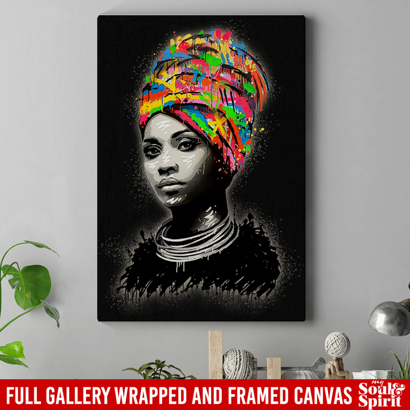 African American Canvas - Black Women Colorful Art For Living Room Home Decor