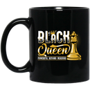 African American Coffee Mug Black Queen Powerful Beyond Measure 11oz - 15oz Black Mug