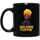 African American Coffee Mug Melanin Poppin Cute Black Women 11oz - 15oz Black Mug