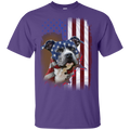American Staffordshire Terrier American Flag Dogs T-shirt CustomCat