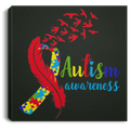 Autism Awareness Canvas - Feather Birds Puzzle Ribbon Cool Autism Awareness Canvas