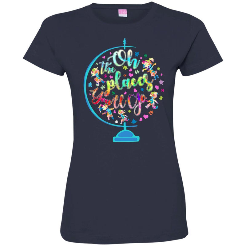 Autism T-Shirt Dr.Seuss Oh The Places You'll Go shirts CustomCat