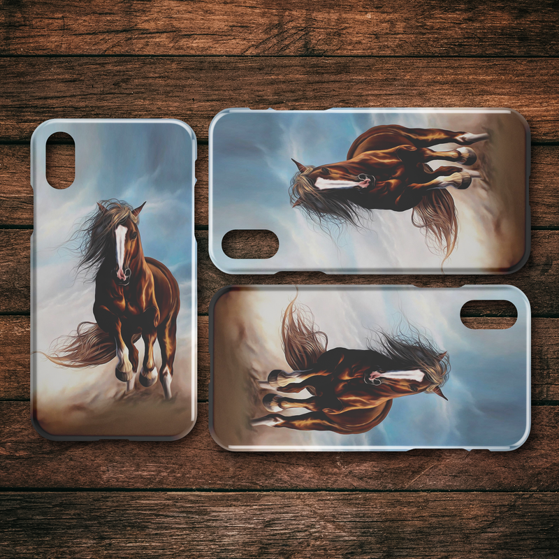 Beautiful Painting Of Horse Riding iPhone Case