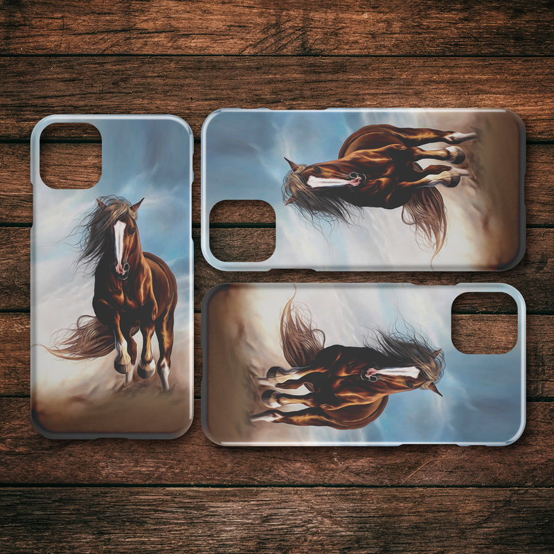 Beautiful Painting Of Horse Riding iPhone Case
