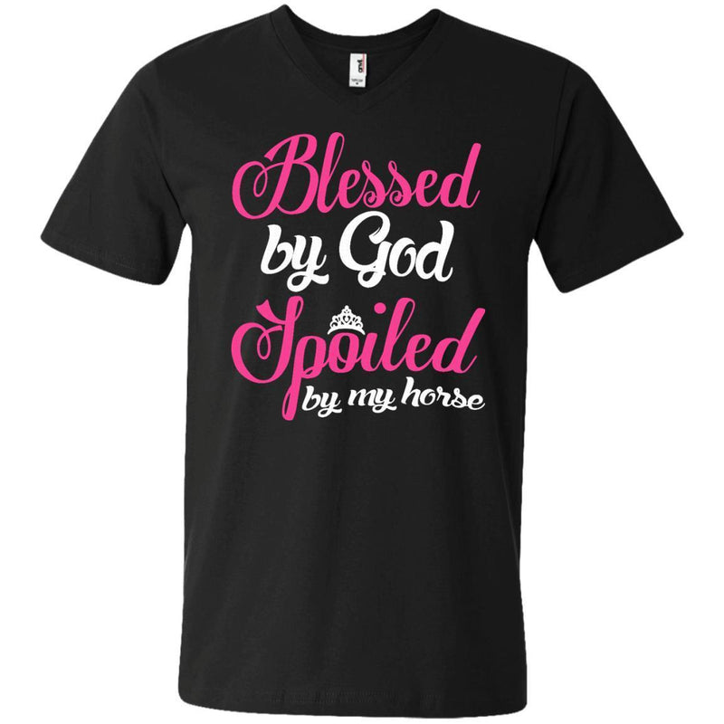 Blessed By God Spoiled by My Horse T-shirt CustomCat