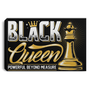 African American Canvas - Black Queen Powerful Beyond Measure Black History Month Black Girl Canvas