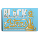 African American Canvas - Black Queen Powerful Beyond Measure Black History Month Black Girl Canvas