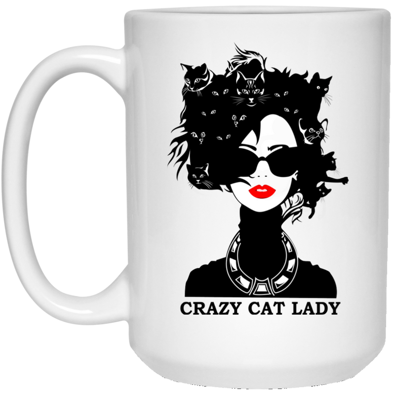 Cat Coffee Mug Crazy Cat Lady 11oz - 15oz White Mug CustomCat