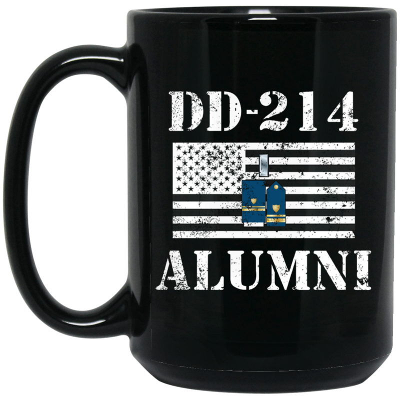Coast Guard Coffee Mug DD 214 Alumni - Coast Guard Lieutenant Junior Grade 11oz - 15oz Black Mug CustomCat