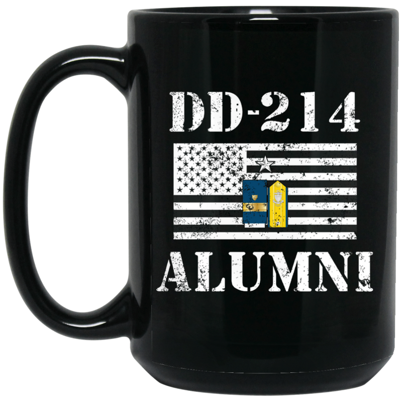 Coast Guard Coffee Mug DD 214 Alumni - Coast Guard Rear Admiral Lower Half 11oz - 15oz Black Mug CustomCat