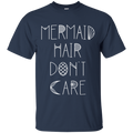 CustomCat G200 Gildan Ultra Cotton T-Shirt / Navy / Small Mermaid Hair Don't Care
