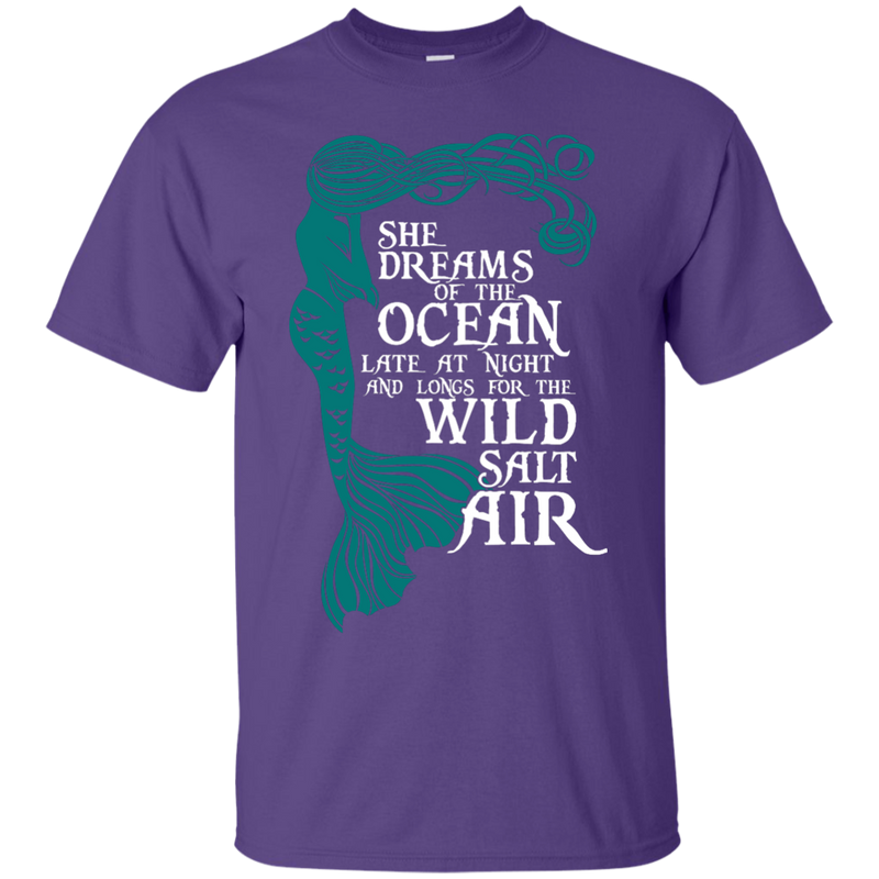 CustomCat G200 Gildan Ultra Cotton T-Shirt / Purple / Small She Dreams Of The Ocean