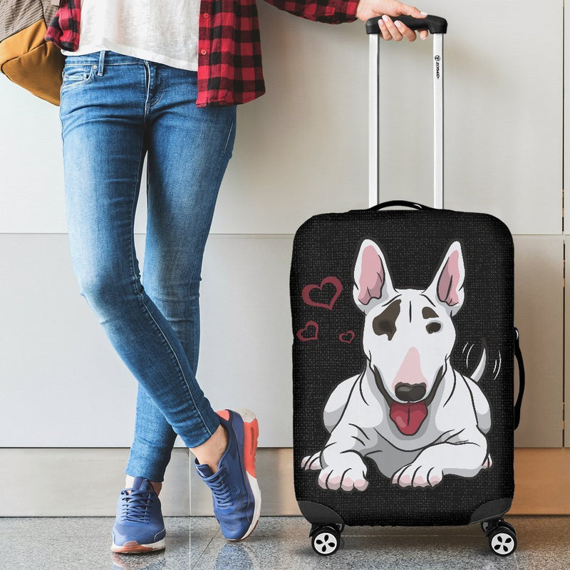 Cute Bull Terrier Luggage Cover interestprint