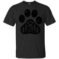 Girl and Dog In Dog Paw Snow Funny Gift Lover Dog Tee Shirt CustomCat