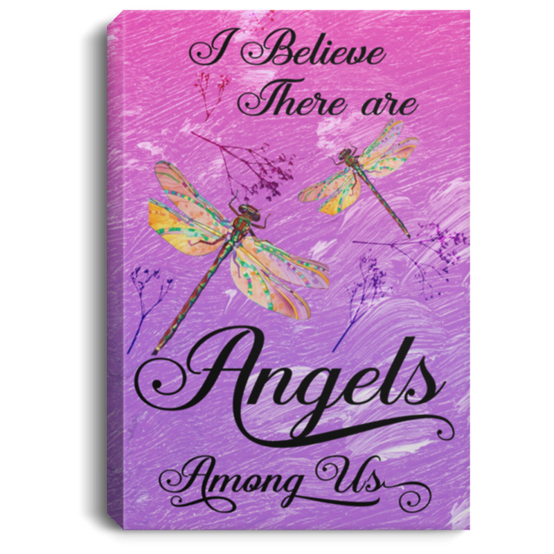 Guardian Angels Dragonfly Canvas - I Believe There Are Angel Among Us Canvas Wall Art Decor Dragonfly - CANPO75 - CustomCat