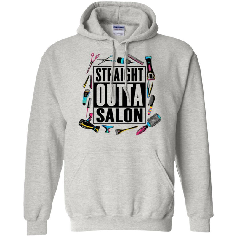Hairstylist T-Shirt Many Hairdressing Tools Around Straight Outta Salon Quote Tee Gifts Tee Shirt CustomCat