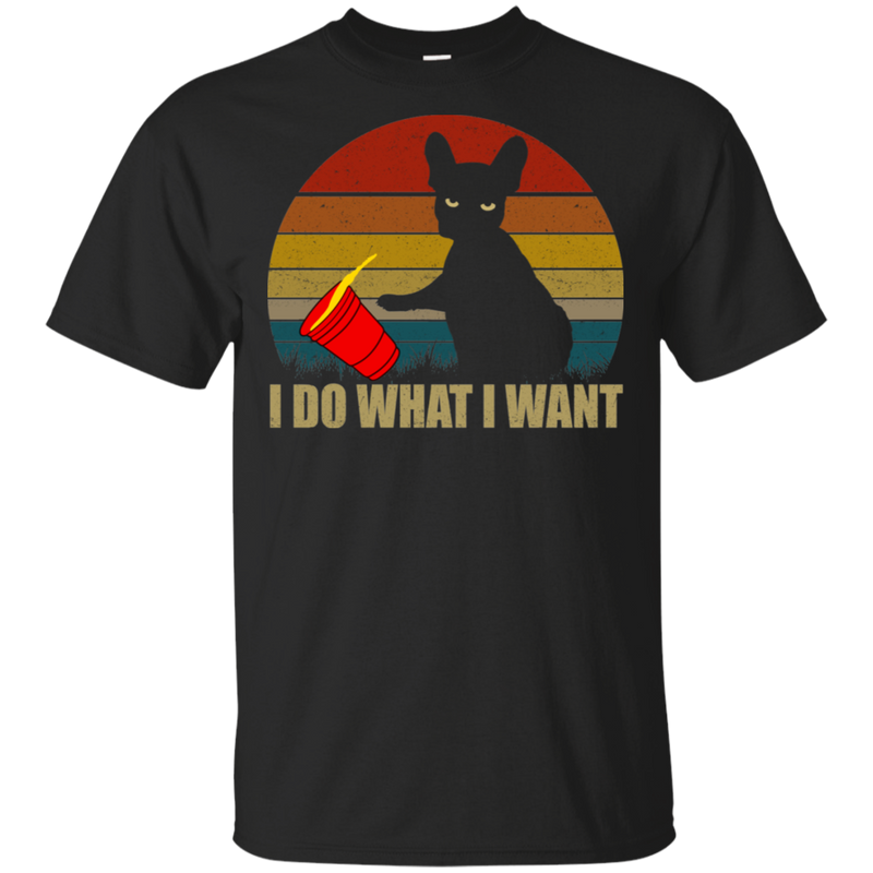 I Do What I Want Funny T-shirt Dog CustomCat