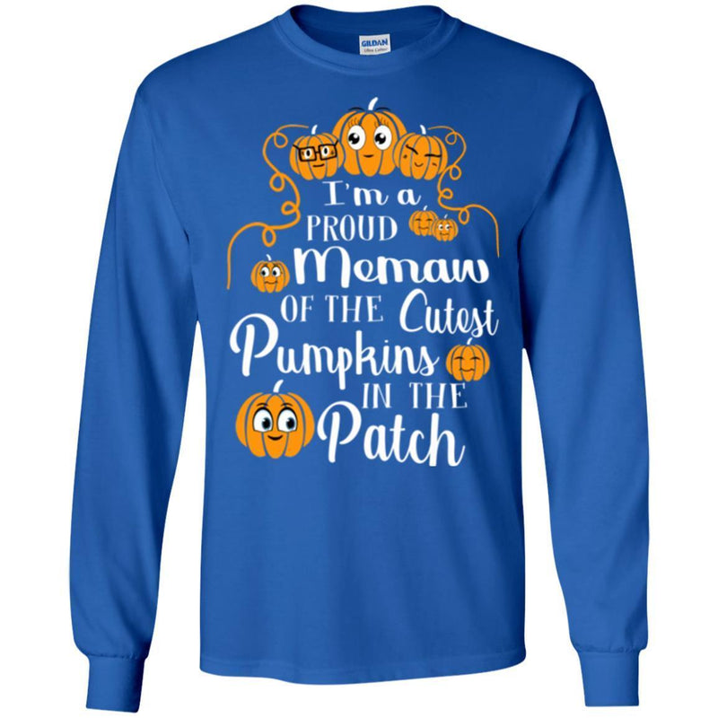 I'm a Proud Memaw Of The Cutest Pumpkins In The Patch Halloween Funny Gift T Shirts CustomCat