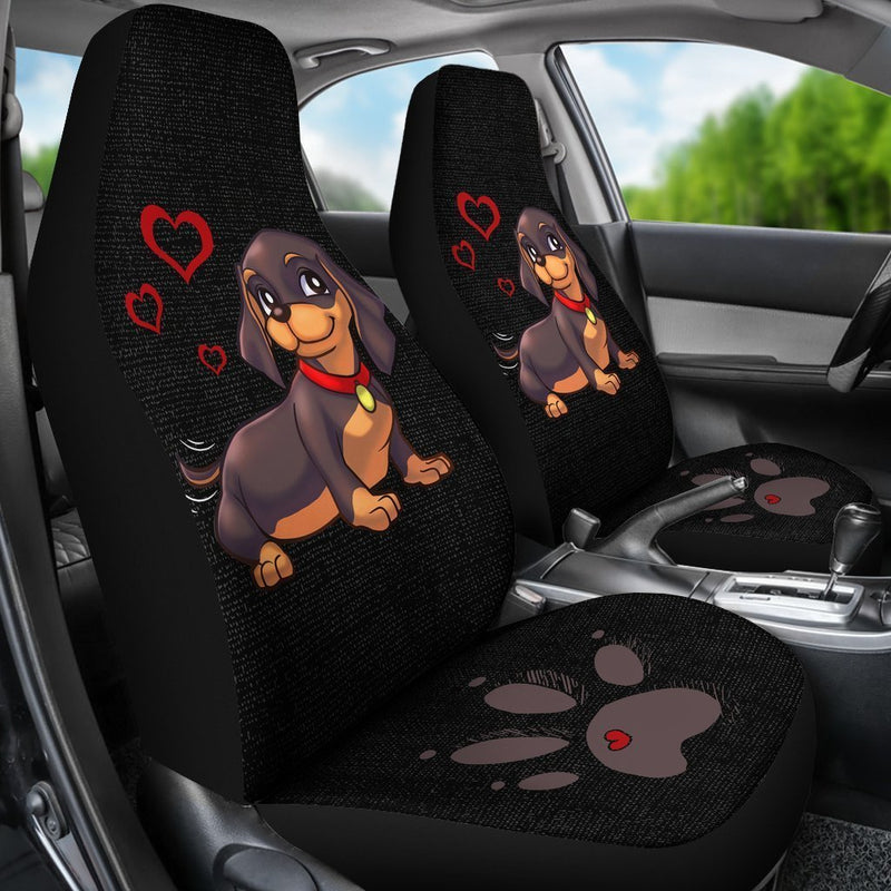 Lovely Dachshund Car Seat Covers (Set of 2) interestprint