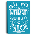 Mermaid Canvas - Soul Of A Mermaid Mouth Of A Sailor Canvas Wall Art Decor