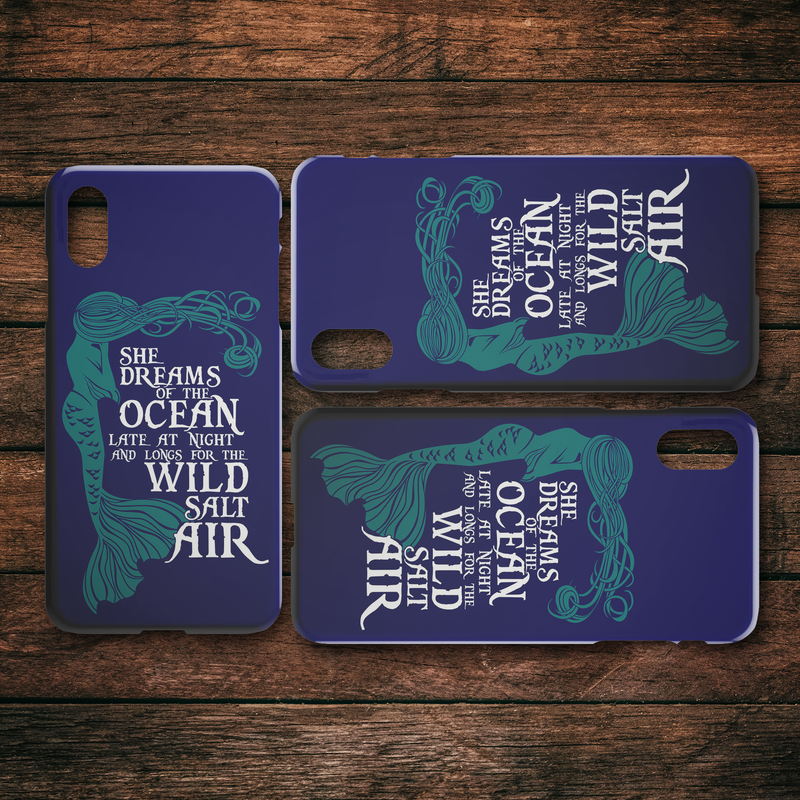 Mermaid Dreams Of The Ocean Late At Night And Longs For The Wild Salt Air Mermaid iPhone Case teelaunch