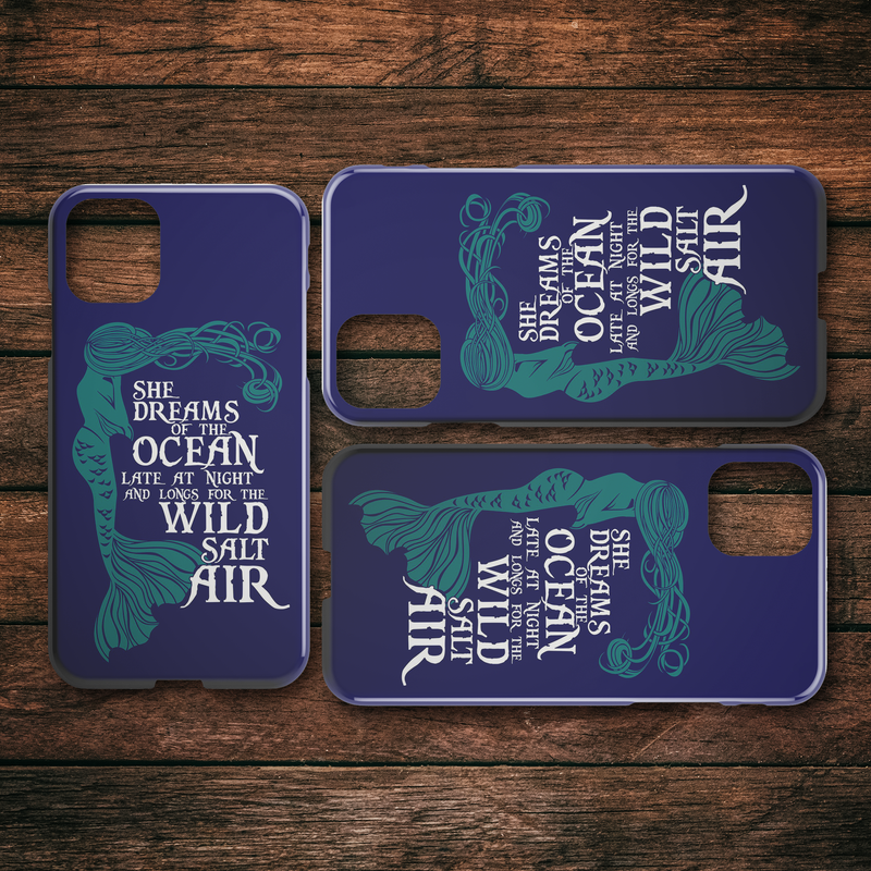 Mermaid Dreams Of The Ocean Late At Night And Longs For The Wild Salt Air Mermaid iPhone Case teelaunch