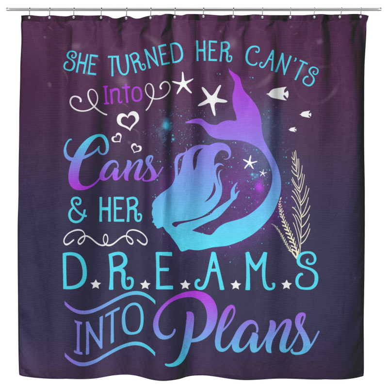 Mermaid Shower Curtains She Turned Her Can'ts into cans Her Dream Into Plans For Bathroom Decor