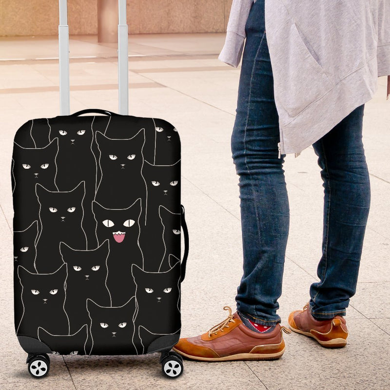Multi Black Cats Luggage Cover interestprint