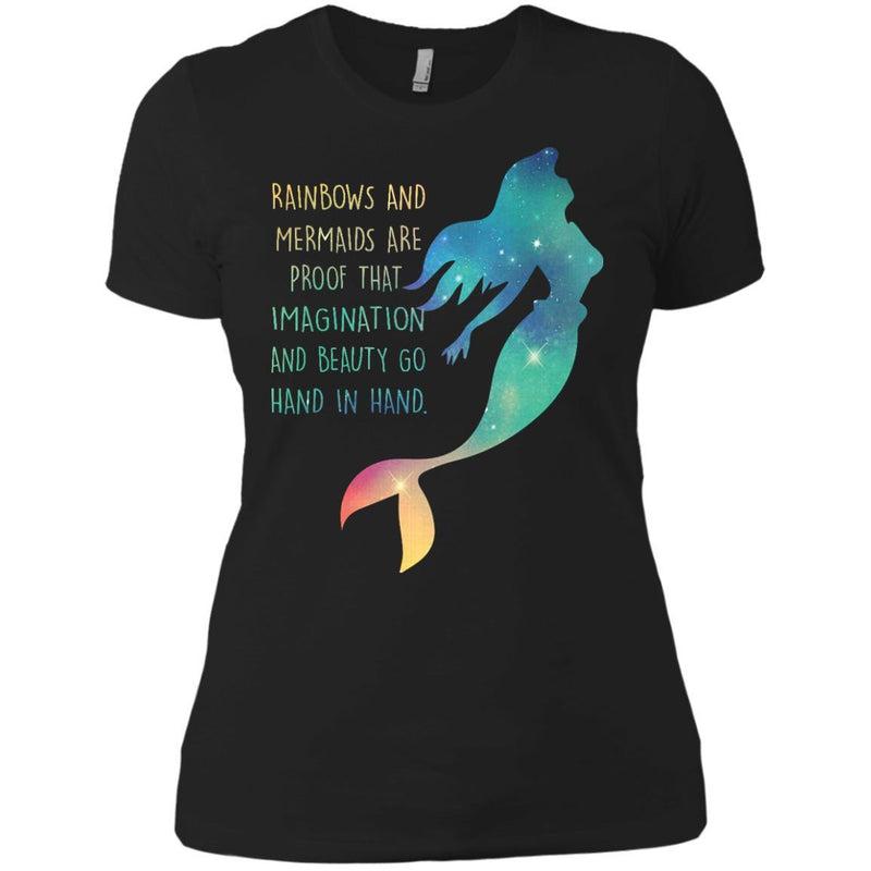 Rainbow and Mermaids Are Proof T-shirt CustomCat