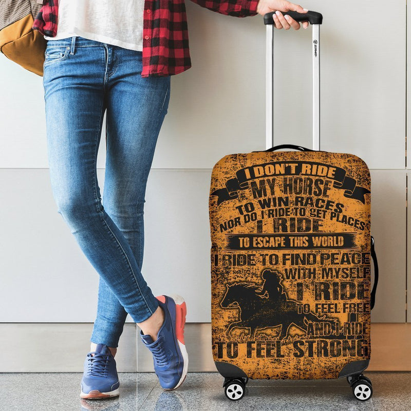 Riding Horse To Escape This World Luggage Cover interestprint