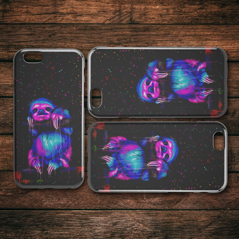 Sloth Neon iPhone Case
