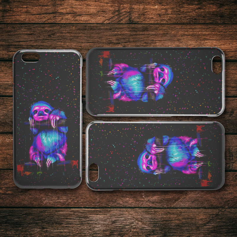 Sloth Neon iPhone Case