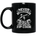 Sniper Coffee Mug Never Underestimate An Old Man Who Can End You From Another Zip Code 11oz - 15oz Black Mug CustomCat
