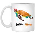 Turtle Coffee Mug Turtle Mom 11oz - 15oz White Mug CustomCat
