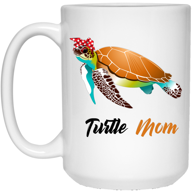 Turtle Coffee Mug Turtle Mom 11oz - 15oz White Mug CustomCat