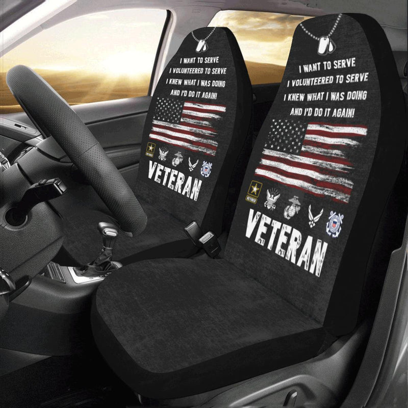 I Want To Serve Veteran Car Seat Covers (Set of 2)