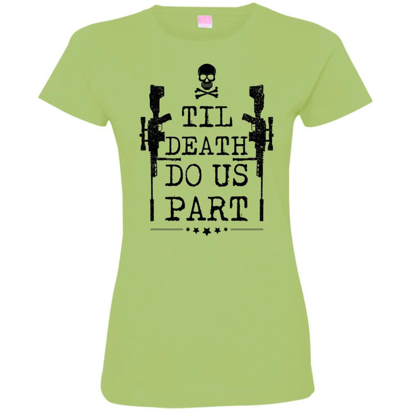 Veteran Sniper T-Shirt Til Death Do Us Part Sniper Skullcap Tee Shirts CustomCat