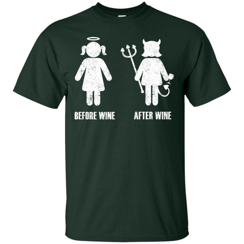Wine T-Shirt CenturyTee Women's Before Wine After Wine Unicorn Shirts CustomCat