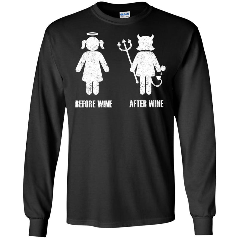 Wine T-Shirt CenturyTee Women's Before Wine After Wine Unicorn Shirts CustomCat