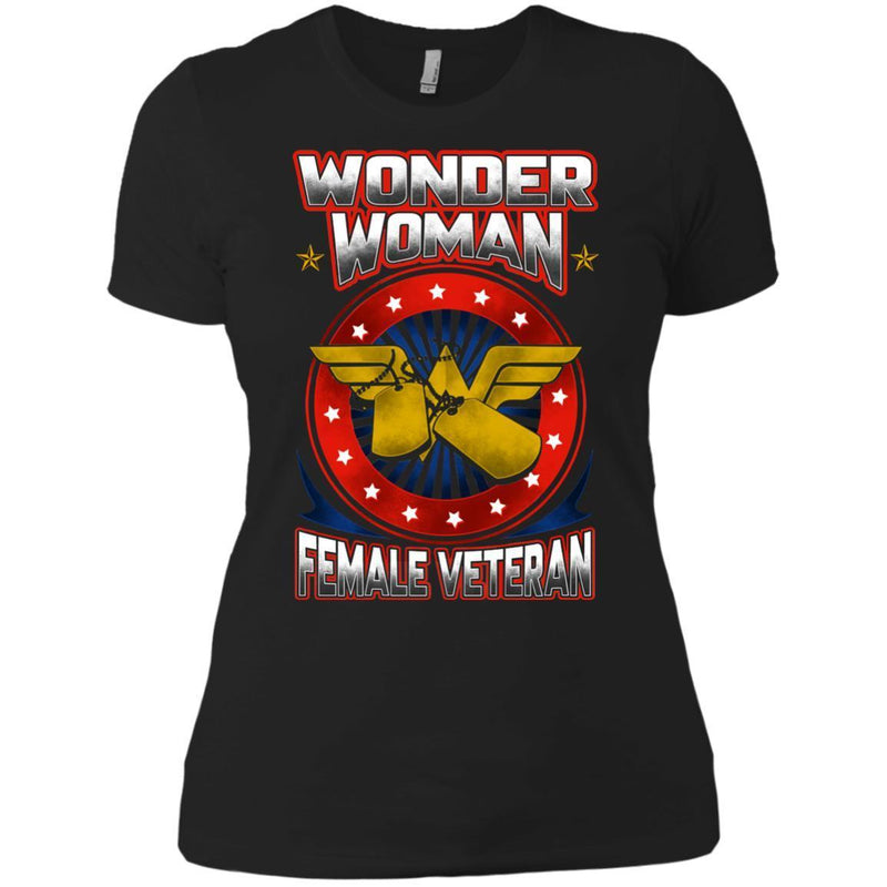 Wonder Female Veteran Tshirt CustomCat