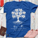 20th Anniversary Gift Personalized Family Heart Tree With Custom Children Grandchildren Name Gift For Parents Grandparents Anniversary Shirt SHIRTS_Heart Name Tree