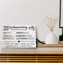 35 Year Anniversary Canvas Gifts for Boyfriend Girlfriend Husband Wife, First 35th Wedding Anniversary Canvas Gift for Him Men Her Women CANLA15_Print Anniversary Canvas