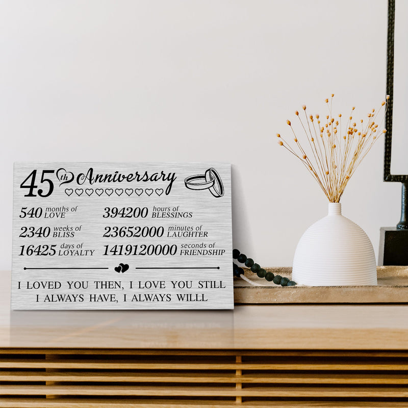 45 Year Anniversary Canvas Gifts for Boyfriend Girlfriend Husband Wife, First 45th Wedding Anniversary Canvas Gift for Him Men Her Women CANLA15_Print Anniversary Canvas