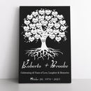 45th Anniversary Gift, Personalized Gifts Family Name Sign Canvas Wall Art Custom Family Tree Gift, Last Name Sign Wedding Anniversary Gifts CANPO15_Heart Name Canvas