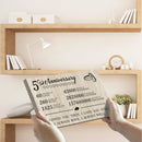 5 Year Anniversary Canvas Gifts for Boyfriend Girlfriend Husband Wife, First 5th Wedding Anniversary Canvas Gift for Him Men Her Women CANLA15_Print Anniversary Canvas