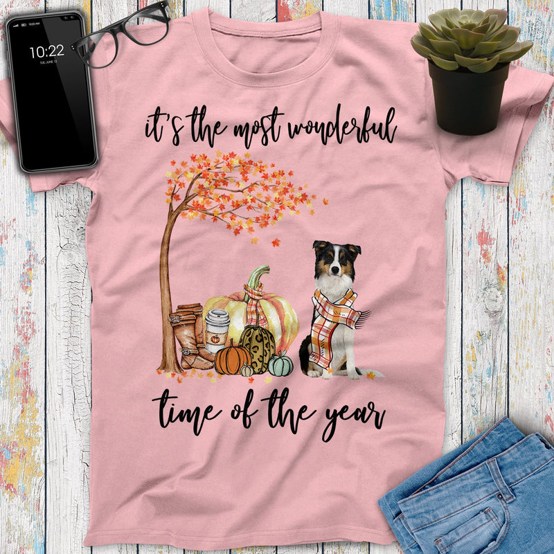 Custom Dog Painting Art Prints It's The Most Wonderful Time Of The Year Shirt Pet Dogs Personalized Dog Lover Gift, Autumn Shirt, Fall Shirt SHIRTS_Autumn Dog Girl