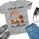 Custom Dog Painting Art Prints It's The Most Wonderful Time Of The Year Shirt Pet Dogs Personalized Dog Lover Gift, Autumn Shirt, Fall Shirt SHIRTS_Autumn Dog Girl