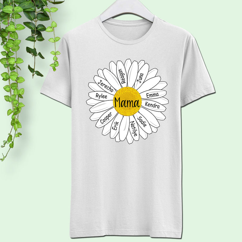 Custom Mom Nana Grandma Family Daisyflower On Shirt Mother's Day Gift SHIRTS_Daisyflower Shirt